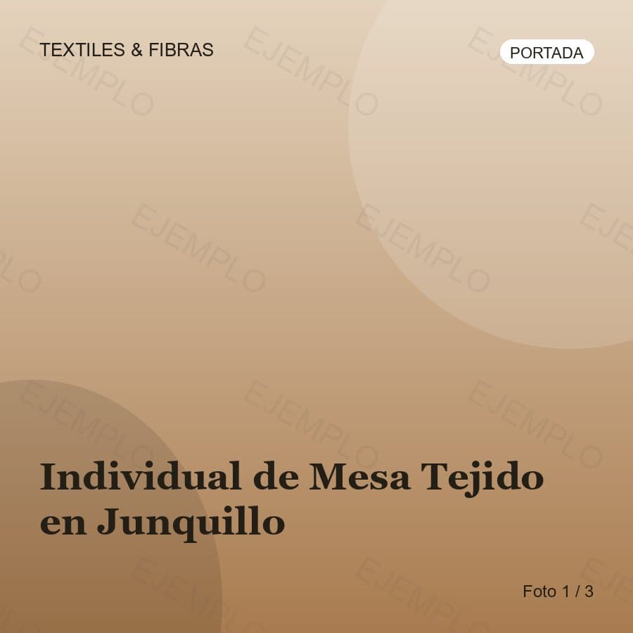 Individual de Mesa Tejido en Junquillo