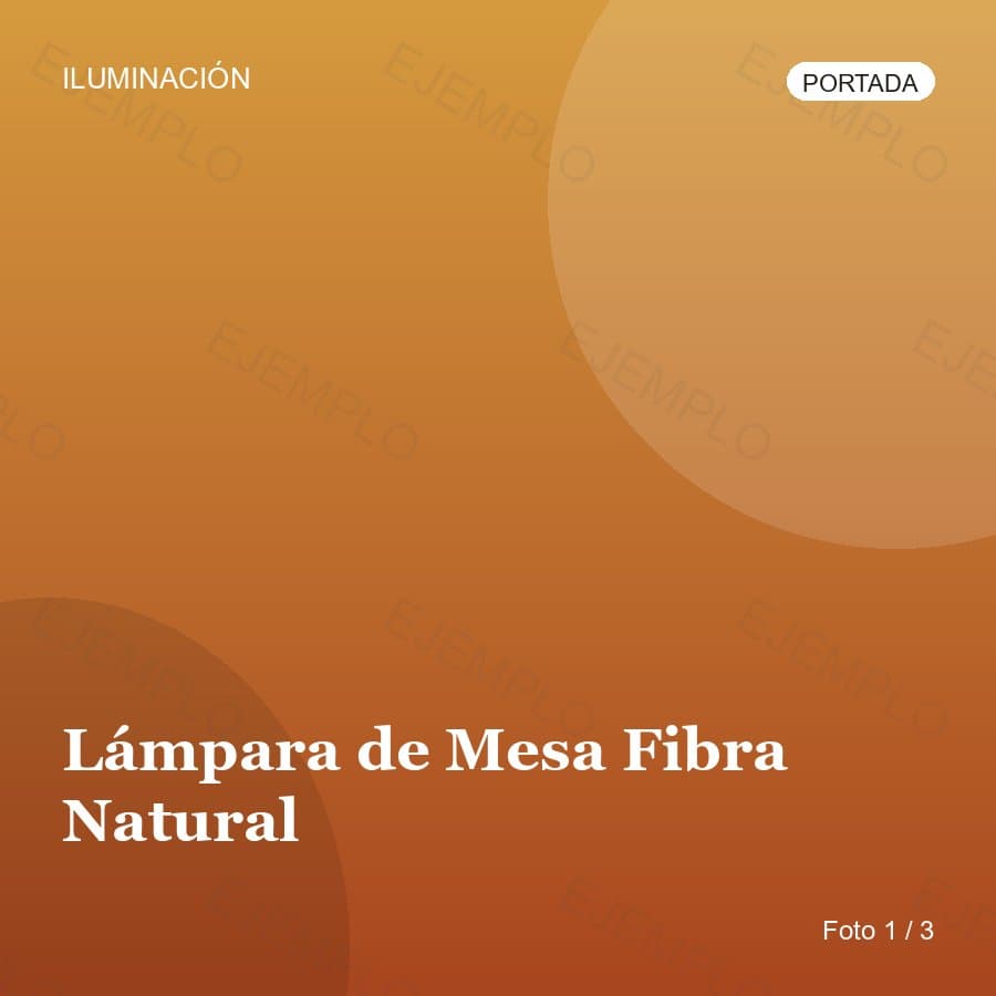 Lámpara de Mesa Fibra Natural