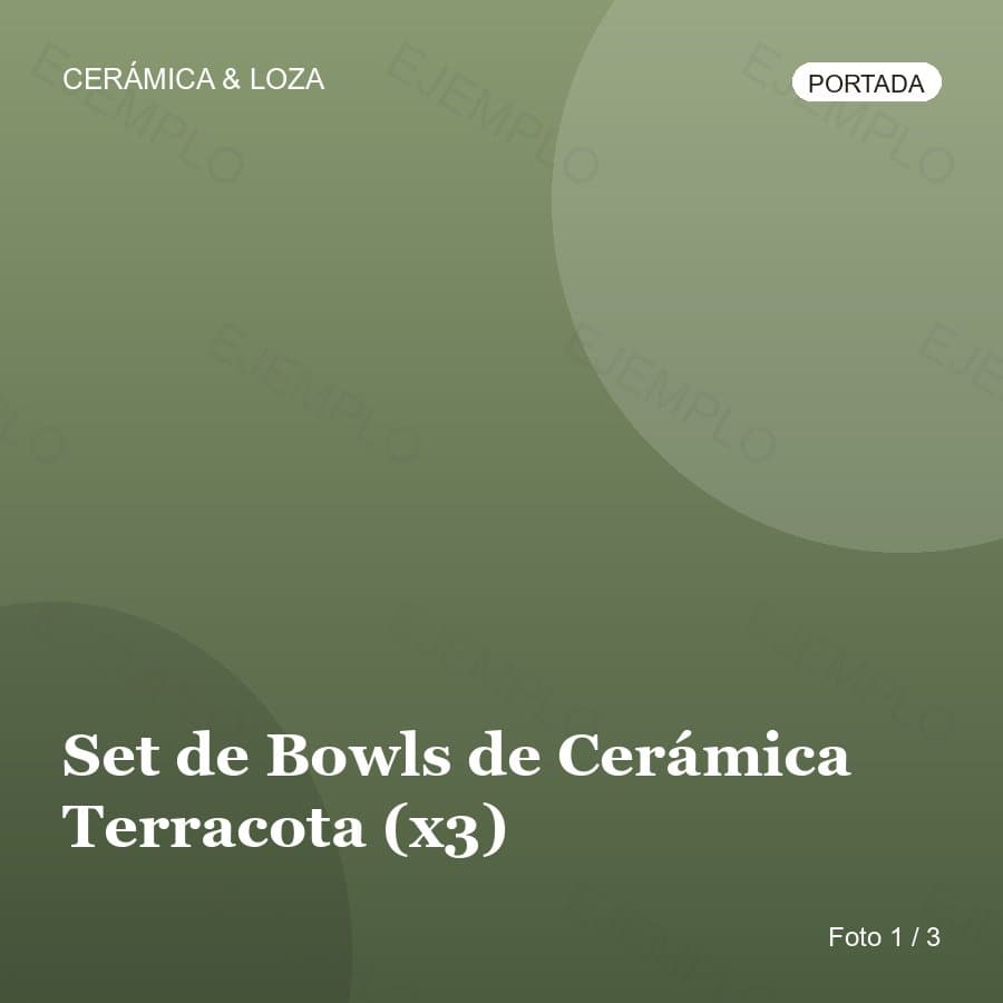 Set de Bowls de Cerámica Terracota (x3)