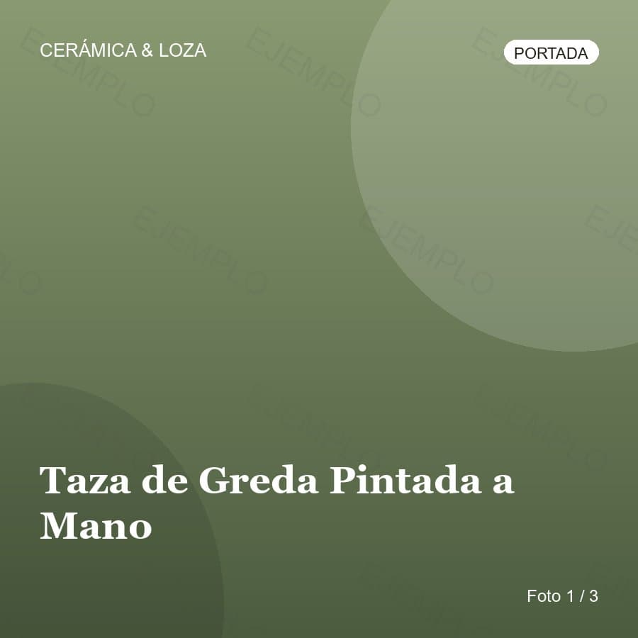 Taza de Greda Pintada a Mano